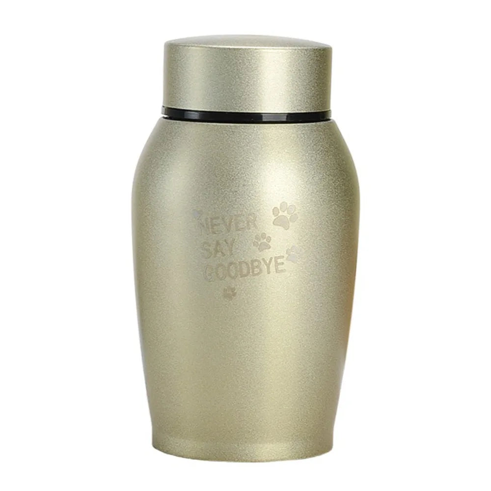 Creative Pet Ashes Storage Box Pet Paw Print Stainless Steel Funeral Urn for Pets Waterproof Dustproof Memento Burial Holder