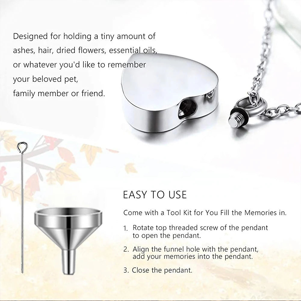 Tree of Life Urn Necklace for Men Women Heart Cremation Jewelry for Ashes of Loved Ones Keepsake Memorial Urn Locket