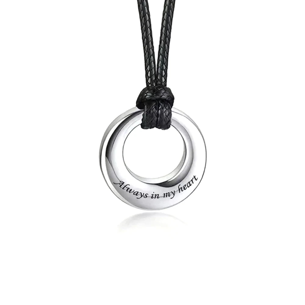 Urn Necklaces for Ashes Stainless Steel Memorial Urns Pendant Necklaces Circle of Life Eternity Cremation Ashes Jewelry