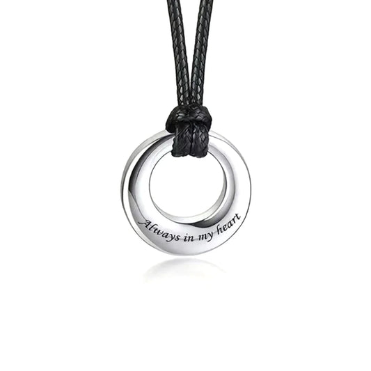 Urn Necklaces for Ashes Stainless Steel Memorial Urns Pendant Necklaces Circle of Life Eternity Cremation Ashes Jewelry