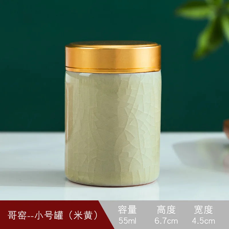 Cremation Memorial Pet Urn, Center Size Pet Ashes, Ceramic Cracked Glaze Leaves, Decorative Ashes, Animal Memorial Funeral Coffi