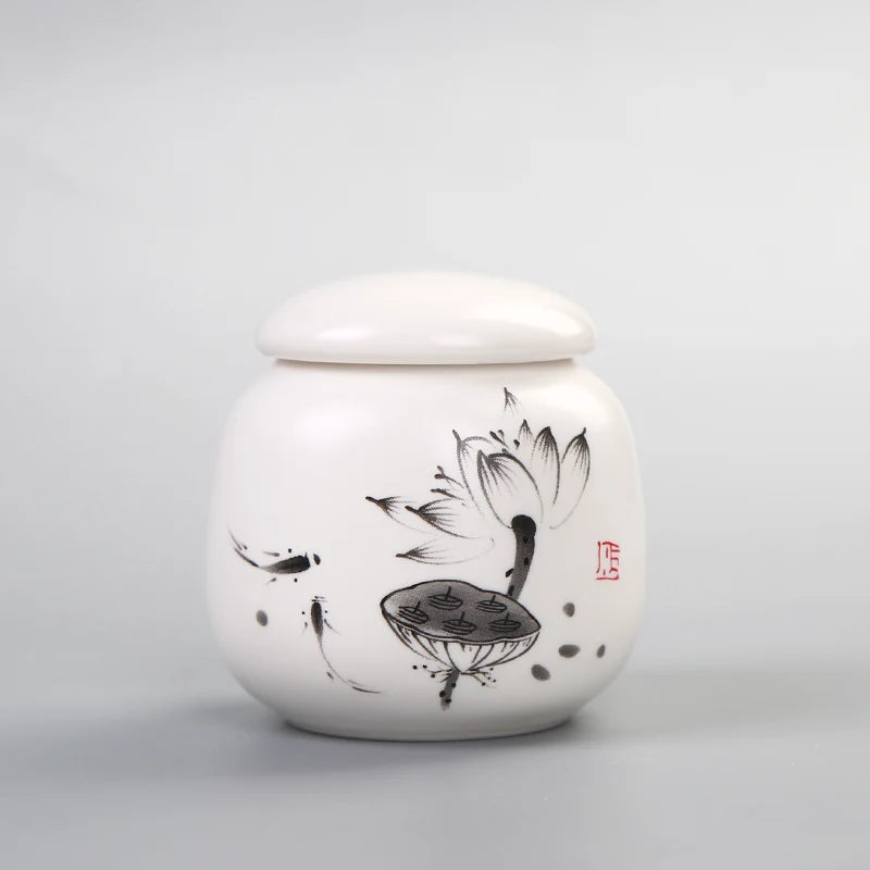 Memorial Container Pet Ashes Urn Handpainted Ceramics Urn Cremation Pet Bird Ash Holder Burial at Home Gift