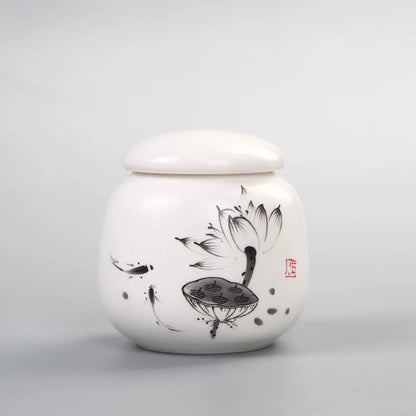 Memorial Container Pet Ashes Urn Handpainted Ceramics Urn Cremation Pet Bird Ash Holder Burial at Home Gift