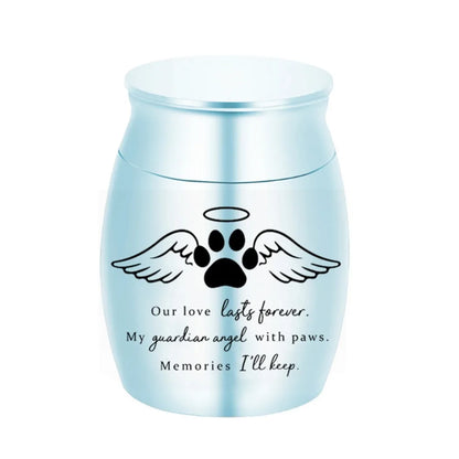 Keepsake Waterproof Mini Pet Ashes Box Dustproof Portable Pet Paw Print Urn with Lid Cat Memorial Urn Pet Cemetery