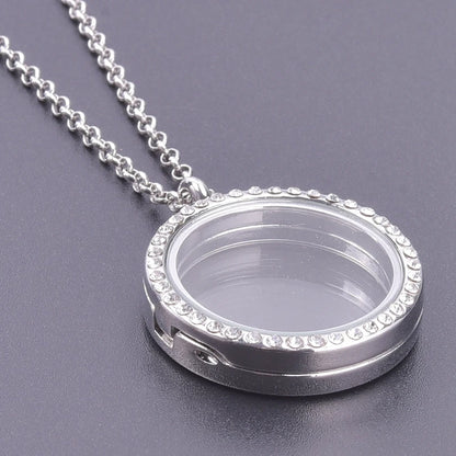 1Pc Trendy Sweet Love Glass Reliquary Photo Locket Pendant Necklaces Goth Heart Cremation Ashes Urn Relicario Collares Jewelry