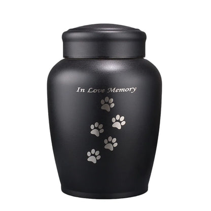 Moisture-Proof Stainless Steel Pet Urn Sealed Metal Funeral Memorial Ash Holder Waterproof Pet Cremation Box Funeral Supplies