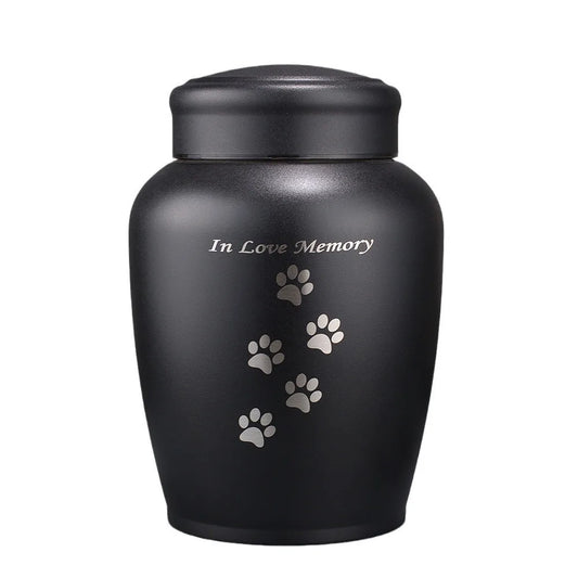 Moisture-Proof Stainless Steel Pet Urn Sealed Metal Funeral Memorial Ash Holder Waterproof Pet Cremation Box Funeral Supplies