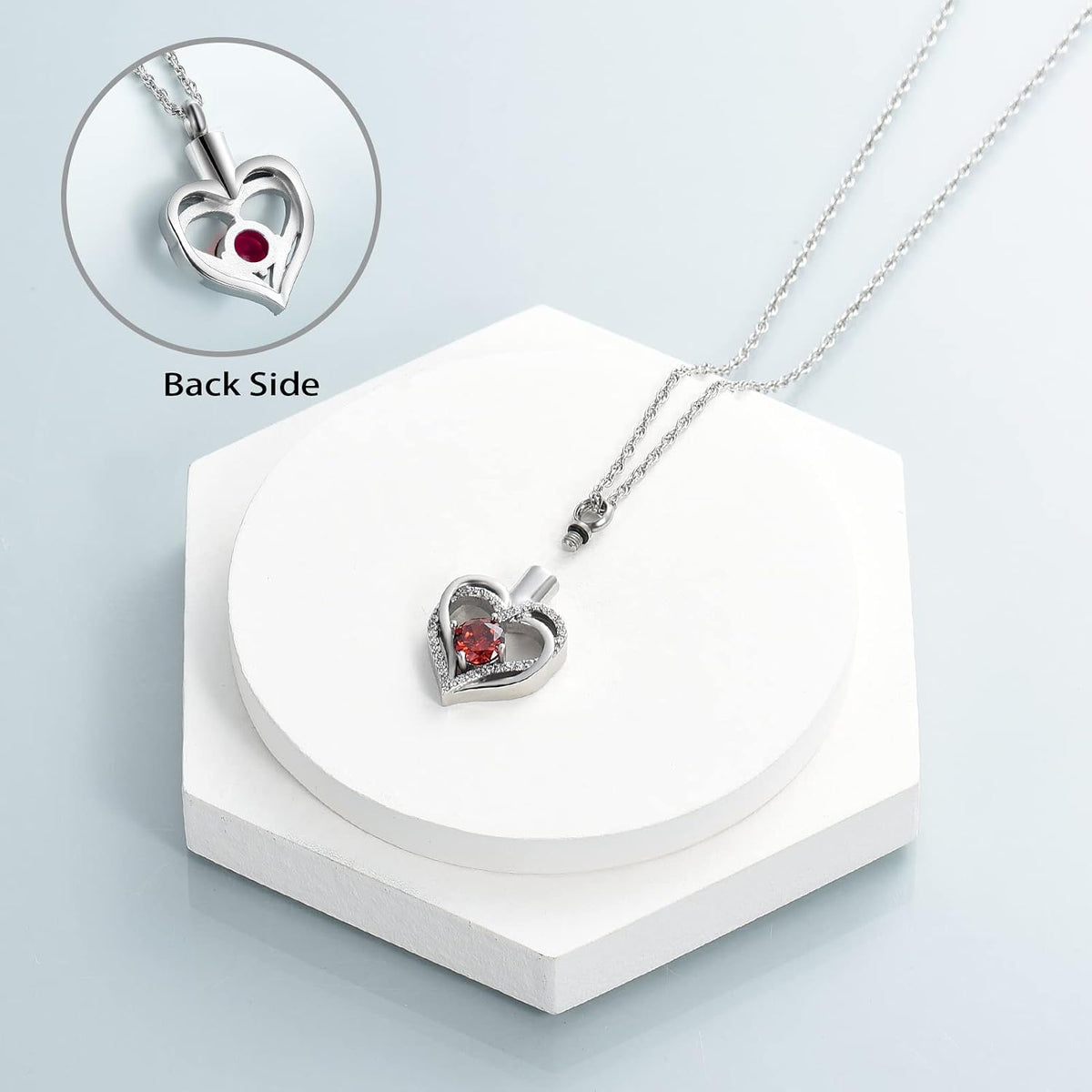 Cremation Jewelry Heart Urn Necklace for Ashes of Loved One