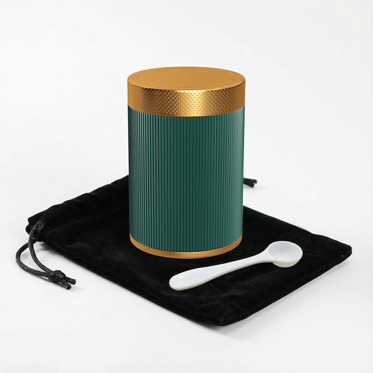 Small Keepsake Urns for Human Ashes - Mini Metal Cremation Urn for Human & Pet Ashes with Velvet Bag – Perfect Family Tribute Gift (Dark Green, Small)