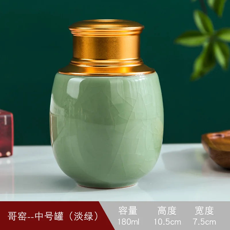 Cremation Memorial Pet Urn, Center Size Pet Ashes, Ceramic Cracked Glaze Leaves, Decorative Ashes, Animal Memorial Funeral Coffi