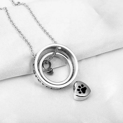 Heart Urn Necklace for Ashes Stainless Steel Cremation Necklace with Heart Waterproof Ashes Necklace Memorial Keepsake