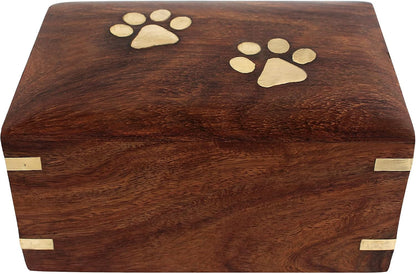 Iblay Rosewood Pet Urn Box - Peaceful Pet Memorial Keepsake Urn for Dogs,Cats (Medium1 : 7.5" X 5.5" X 3.5" - 75Lbs or 45Kg)