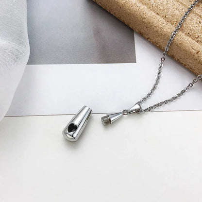 Teardrop Ashes Cremation Women Necklace Jewelry, Memorial Keepsake Urn Remembrance Gift, Stainless Steel Water Drop Pendant