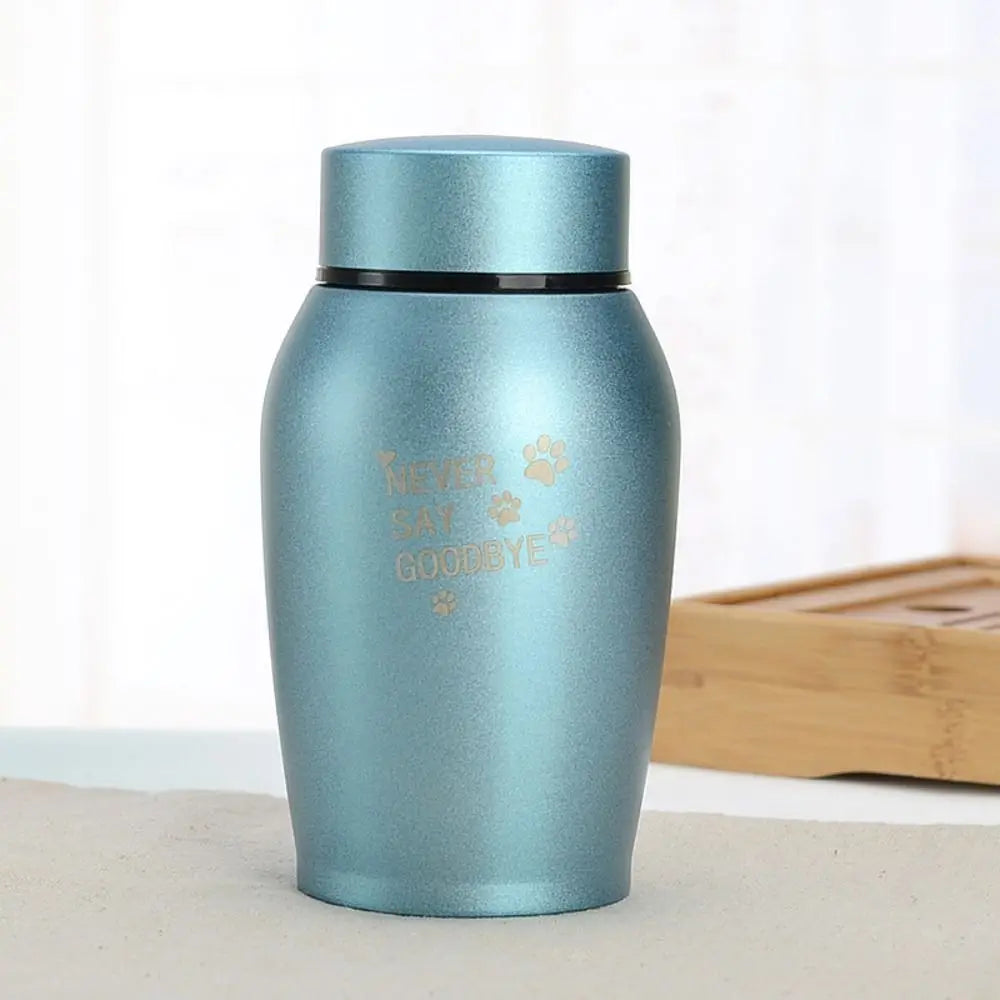 Creative Pet Ashes Storage Box Pet Paw Print Stainless Steel Funeral Urn for Pets Waterproof Dustproof Memento Burial Holder