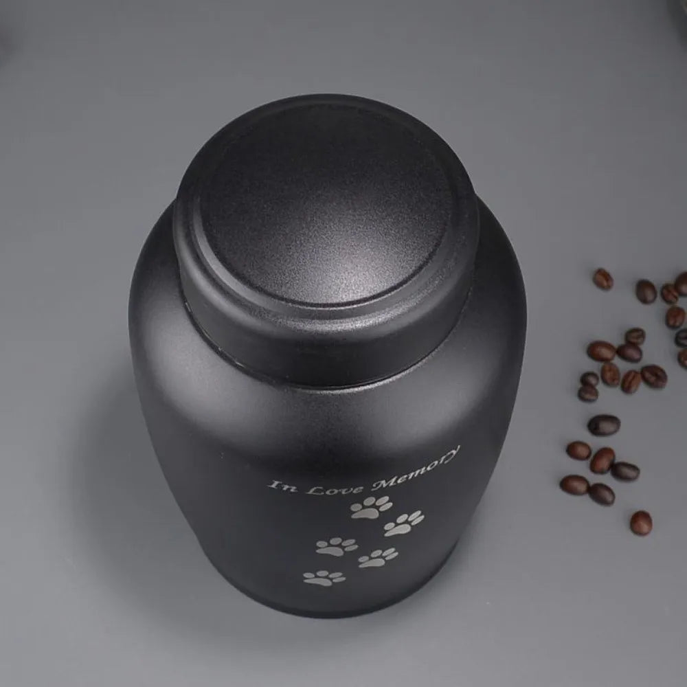 Moisture-Proof Stainless Steel Pet Urn Sealed Metal Funeral Memorial Ash Holder Waterproof Pet Cremation Box Funeral Supplies