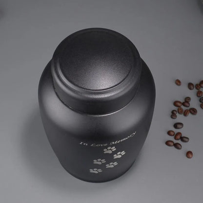 Moisture-Proof Stainless Steel Pet Urn Sealed Metal Funeral Memorial Ash Holder Waterproof Pet Cremation Box Funeral Supplies