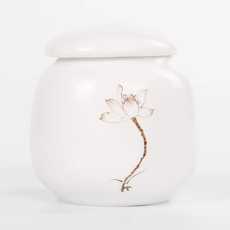 Memorial Container Pet Ashes Urn Handpainted Ceramics Urn Cremation Pet Bird Ash Holder Burial at Home Gift