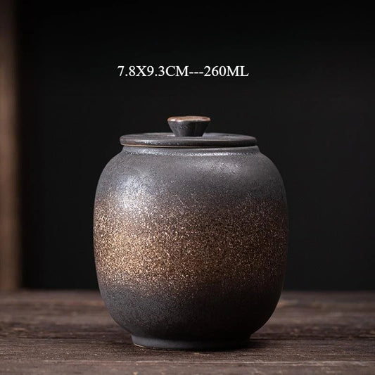 Unsealing - Gilded Iron Glazed Ceramic Urn for Ashes/Cremation Urns for Human Ashes /Cat Memorial/ Pet Urns for Human Ashes