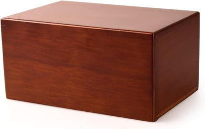 PCS Cremation Urns for Ashes, Pet Memorial Funeral Urns Box,Wooden Decorative Urn for Dog Cat,Cremation Keepsake Burial Ash Box - L (8.5 X 6.5 X 4.5'')