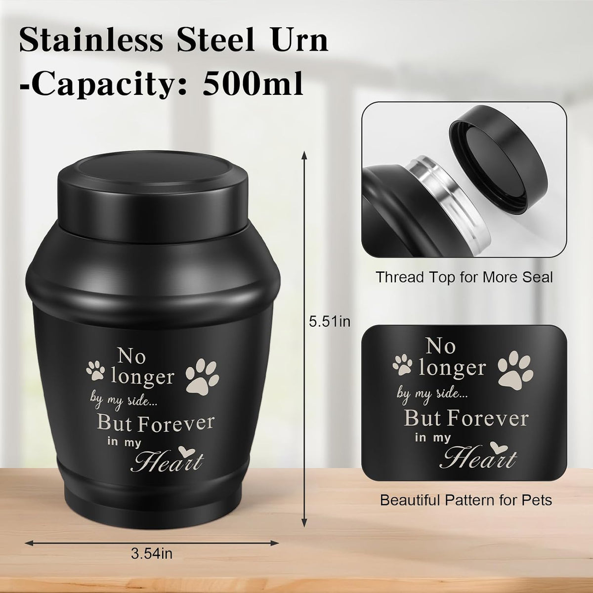 5.5" Pet Urns for Ashes Small Urn for Cats Dogs Ashes Cremation Urns