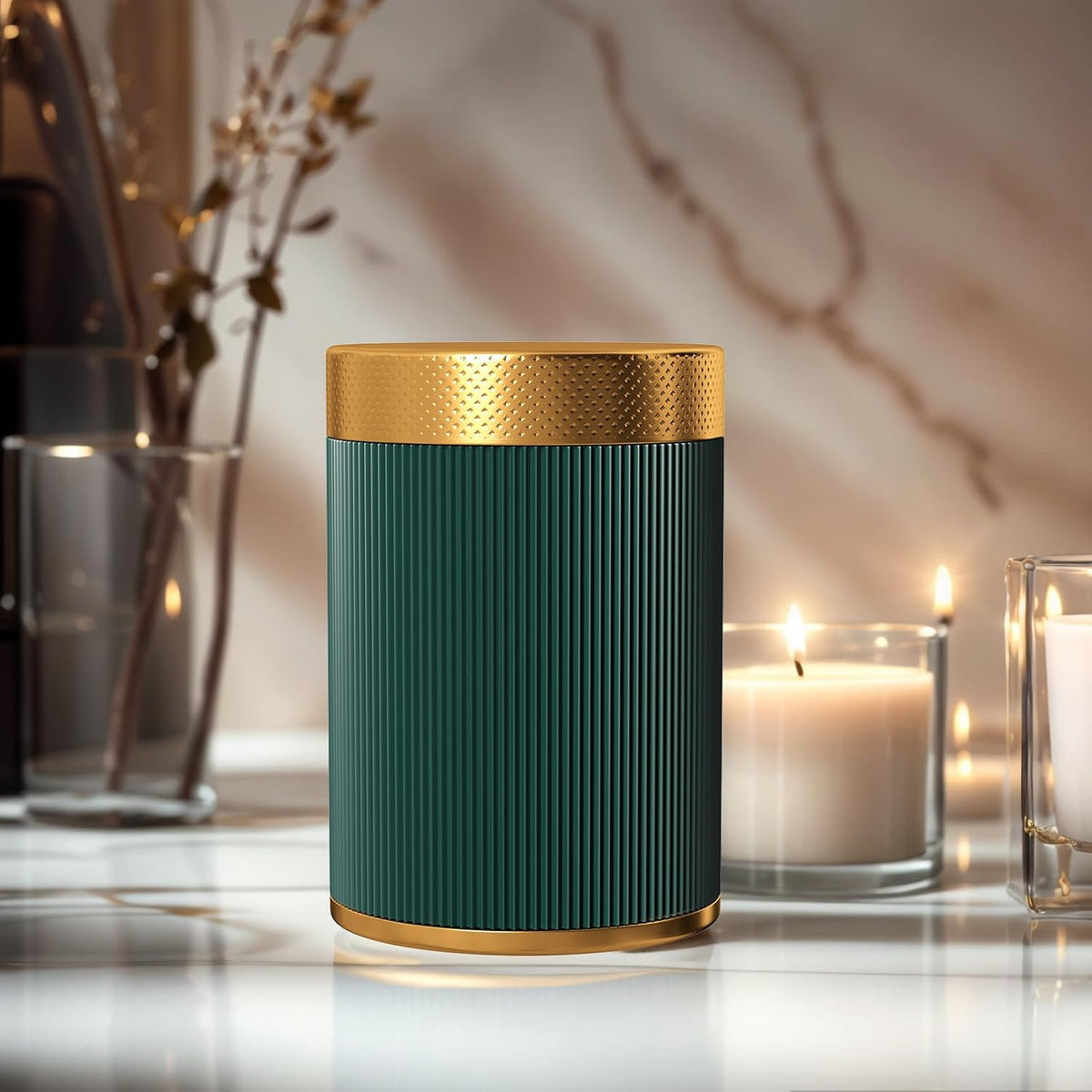 Small Keepsake Urns for Human Ashes - Mini Metal Cremation Urn for Human & Pet Ashes with Velvet Bag – Perfect Family Tribute Gift (Dark Green, Small)
