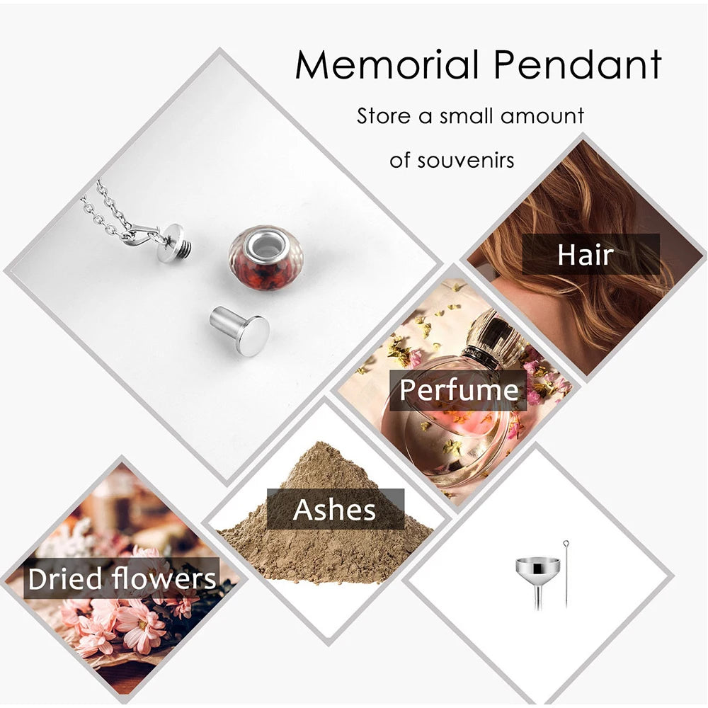 Rose Flower Cremation Urn Necklace for Ashes Stainless Steel Memorial Cremation Jewelry Keepsake Pendant Necklace for Women Girl