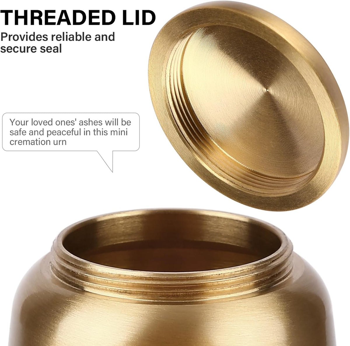 Small Urns for Human Ashes Keepsake Set of 1,Mini Urns for Ashes with Tree of Life Pattern,Small Urn for Adult Women Male Pet Cremation Keepsakes,Made of Brass,Hold up to 2.5 Cubic Inches