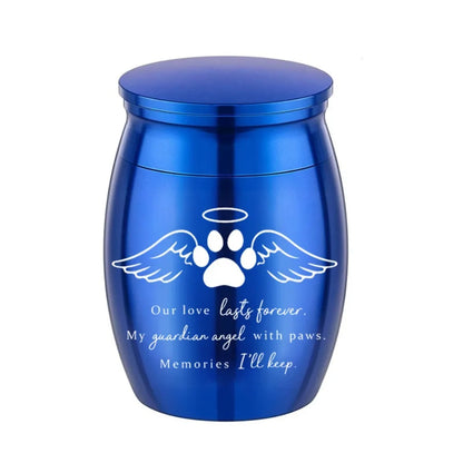 Keepsake Waterproof Mini Pet Ashes Box Dustproof Portable Pet Paw Print Urn with Lid Cat Memorial Urn Pet Cemetery
