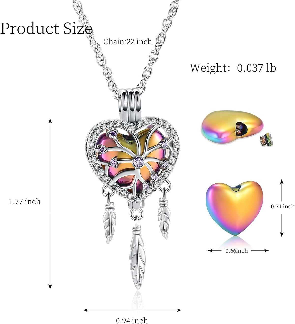 Dream Catcher Urn Necklace for Ashes