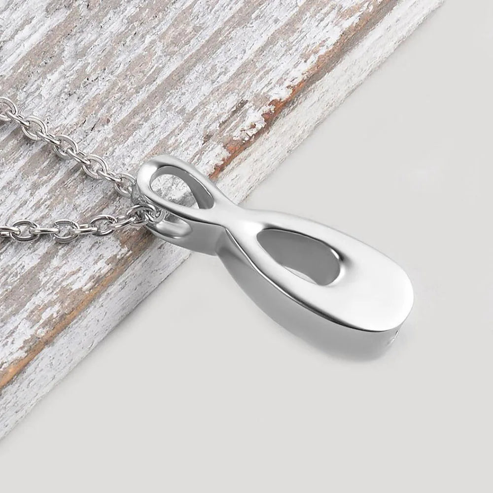 Infinity Memorial Stainless Steel Necklace for Human/Pet Urn Ashes Love Cremation Pendant Jewelry