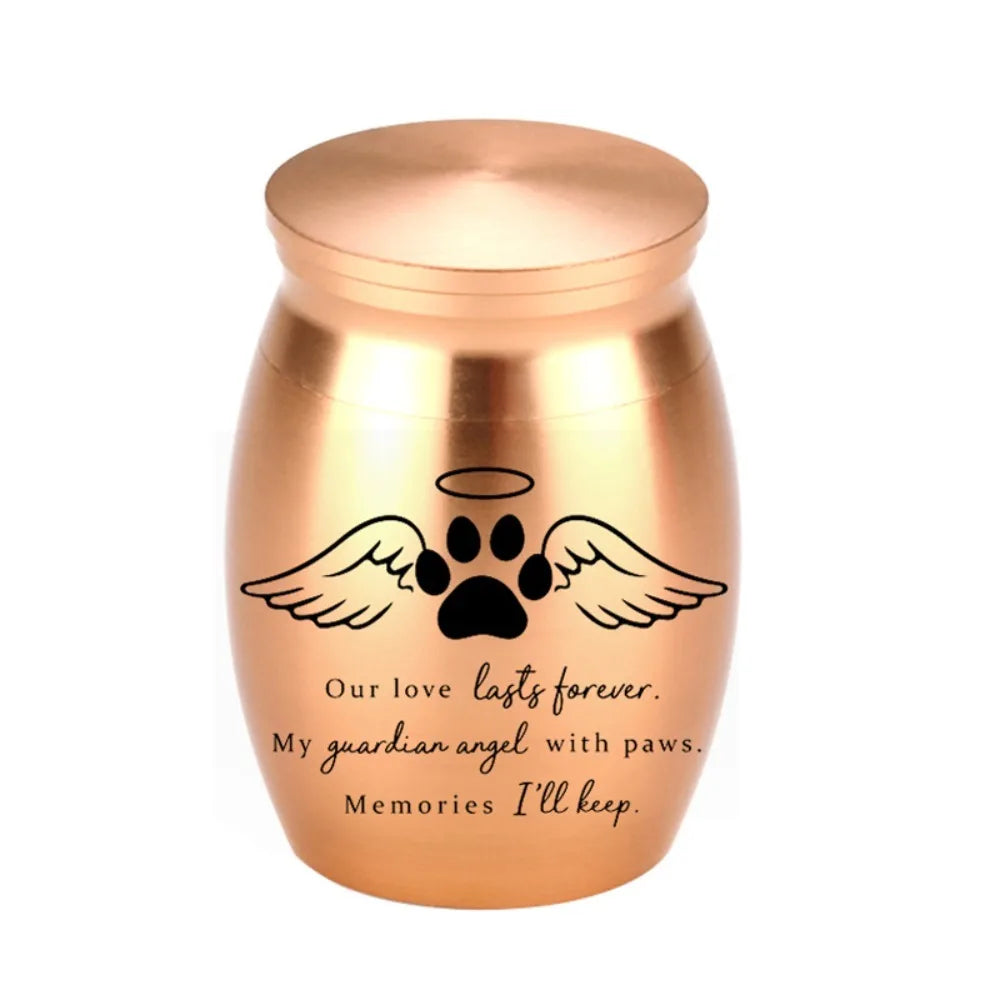 Keepsake Waterproof Mini Pet Ashes Box Dustproof Portable Pet Paw Print Urn with Lid Cat Memorial Urn Pet Cemetery