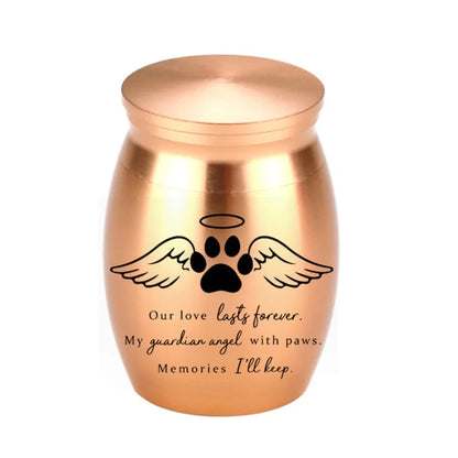 Keepsake Waterproof Mini Pet Ashes Box Dustproof Portable Pet Paw Print Urn with Lid Cat Memorial Urn Pet Cemetery