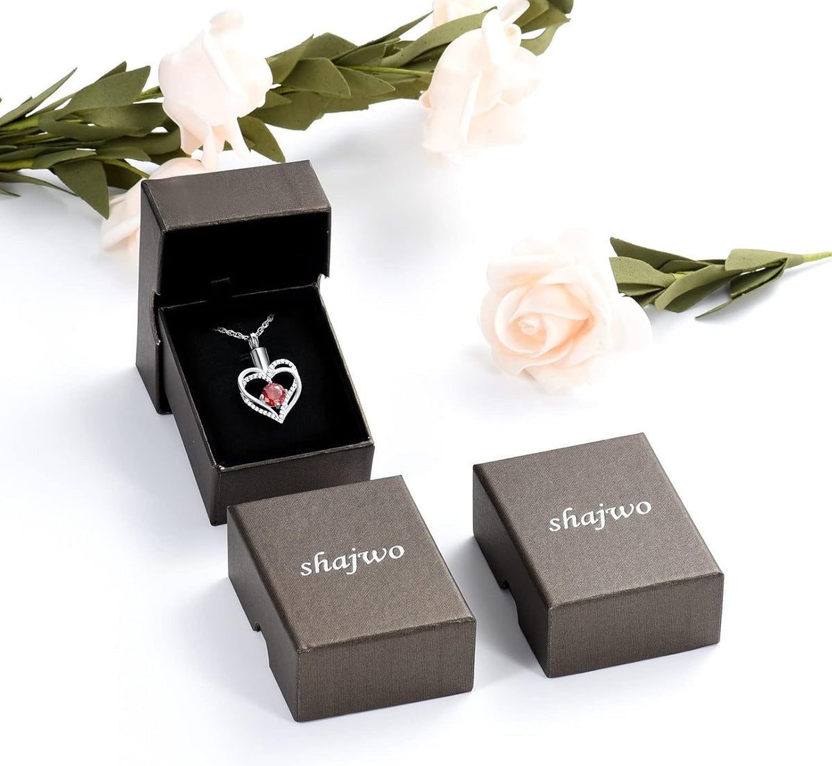 Cremation Jewelry Heart Urn Necklace for Ashes of Loved One