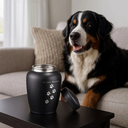 Moisture-Proof Stainless Steel Pet Urn Sealed Metal Funeral Memorial Ash Holder Waterproof Pet Cremation Box Funeral Supplies