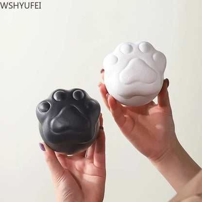 Cute Cat Paw Shape Cremation Urns Funeral Keepsake Pet Dog Cat Cremation Urn Birds Ashes Casket Pets Memorials with Lid