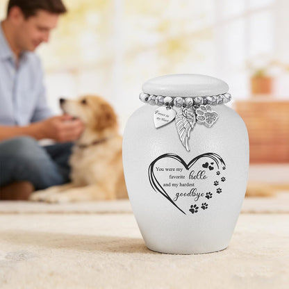 Pet Urn for Dogs Cats 4.8 Inch Small Urn for Pet Ashes Cremation Keepsake Urns Ceramic Mini Urns for Ashes Pet Memorial Sympathy Gifts for Loss of Pets Dog Urns Cat Urns