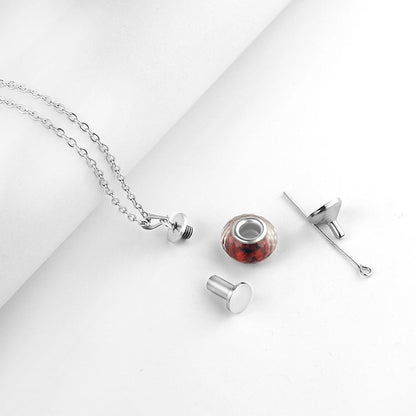 Rose Flower Cremation Urn Necklace for Ashes Stainless Steel Memorial Cremation Jewelry Keepsake Pendant Necklace for Women Girl