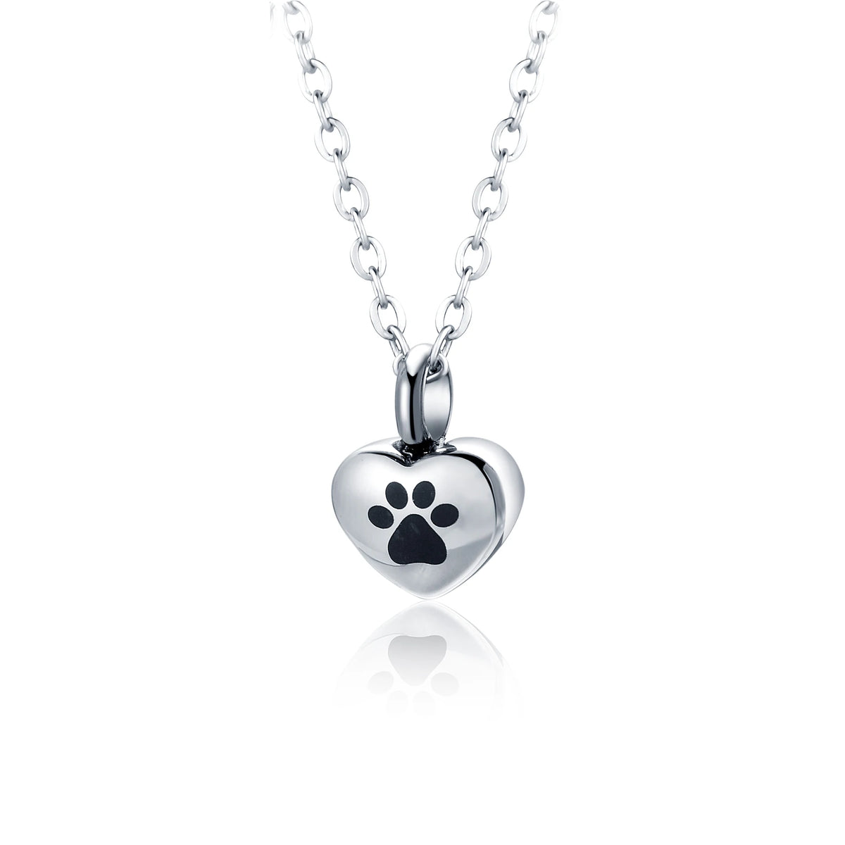 Stainless Steel Rhinestone Pet Cremation Ash Urn Necklace Heart Pendant for Pet Memorial Jewelry Can Be Customized