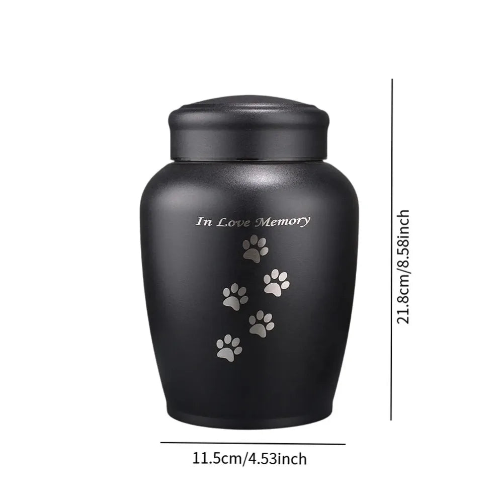 Moisture-Proof Stainless Steel Pet Urn Sealed Metal Funeral Memorial Ash Holder Waterproof Pet Cremation Box Funeral Supplies