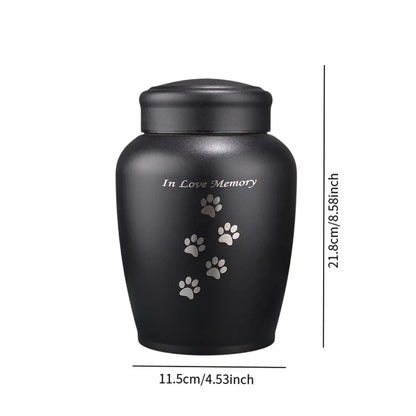 Moisture-Proof Stainless Steel Pet Urn Sealed Metal Funeral Memorial Ash Holder Waterproof Pet Cremation Box Funeral Supplies