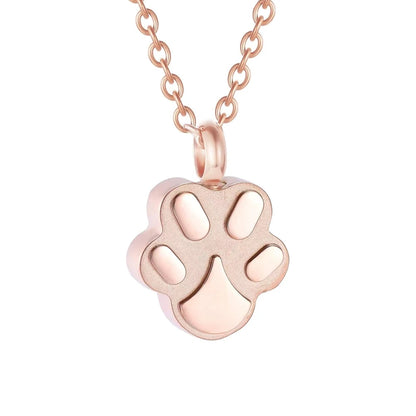 Pet Cremation Jewelry for Ashes Pendant Paw Print Pet Urn Necklace Memorial Keepsake Jewelry for Pet/Dog'S/Cat'S Ashes