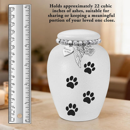 Pet Urn for Dogs Cats 4.8 Inch Small Urn for Pet Ashes Cremation Keepsake Urns Ceramic Mini Urns for Ashes Pet Memorial Sympathy Gifts for Loss of Pets Dog Urns Cat Urns