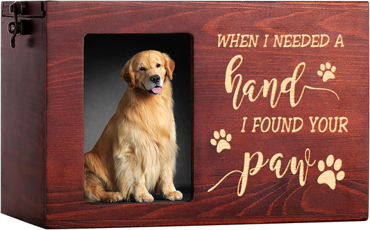 Pet Memorial Urns for Dogs or Cats Ashes with Photo Frame