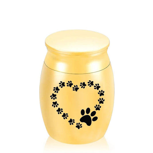 30X40Mm Heart-Shaped Dog Paw Print Cremation Ashes Urn Exquisite Keepsake Ashes Jar Mini Pet Urn Commemorative Pet Big Dog/Puppy