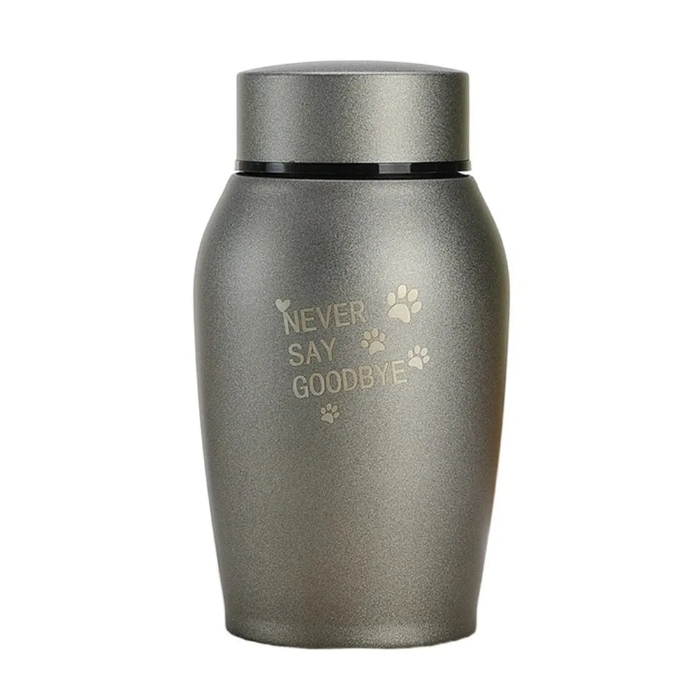 Creative Pet Ashes Storage Box Pet Paw Print Stainless Steel Funeral Urn for Pets Waterproof Dustproof Memento Burial Holder