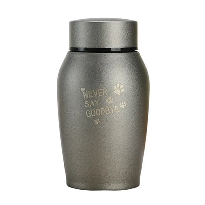 Creative Pet Ashes Storage Box Pet Paw Print Stainless Steel Funeral Urn for Pets Waterproof Dustproof Memento Burial Holder