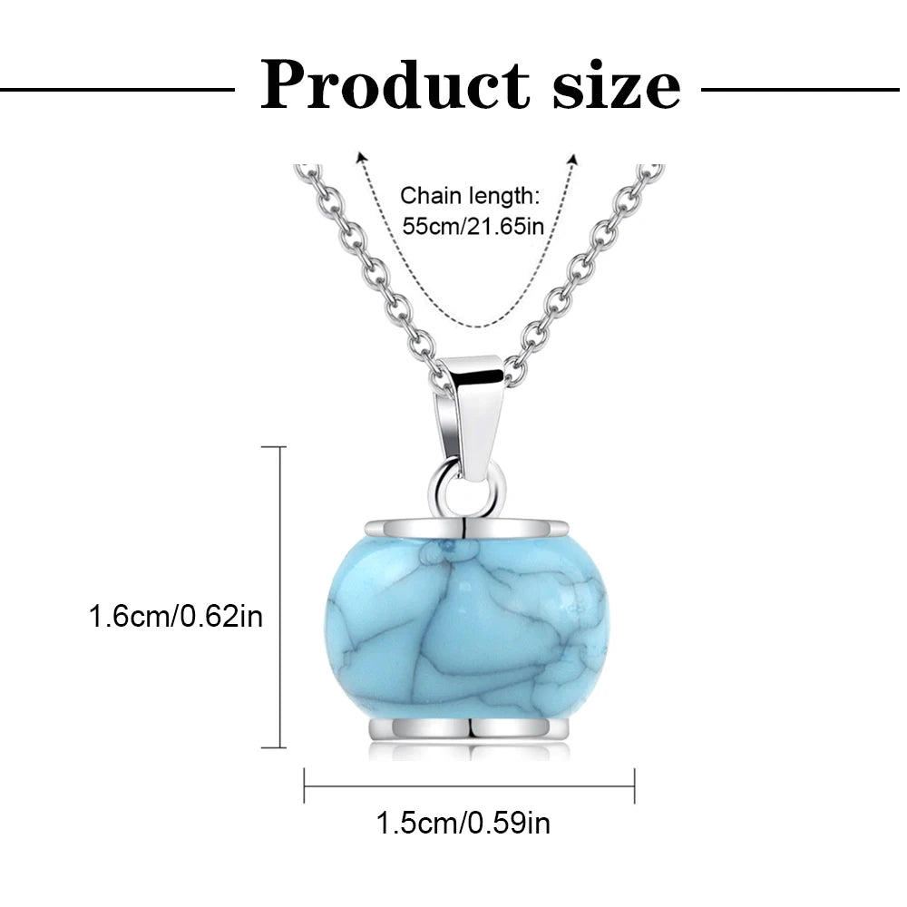 Blue round Infinity Urn Pendants Cremation Jewelry for Ashes Holder Memorial Keepsake Urn Necklace Cremation Ashes Jewelry