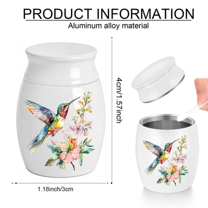 Cremation Urn Keepsake Hummingbird Urn for Ashes Women Men White Small Urns for Human Ashes - Decorative Urn