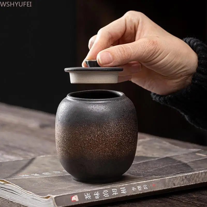 Unsealing - Gilded Iron Glazed Ceramic Urn for Ashes/Cremation Urns for Human Ashes /Cat Memorial/ Pet Urns for Human Ashes