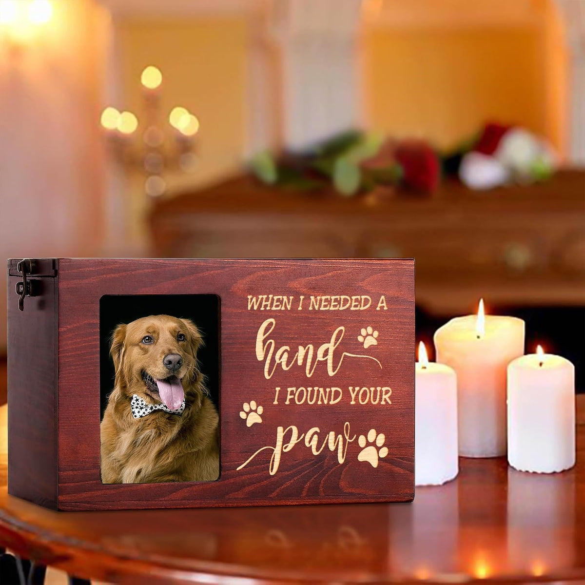 Pet Memorial Urns for Dogs or Cats Ashes with Photo Frame